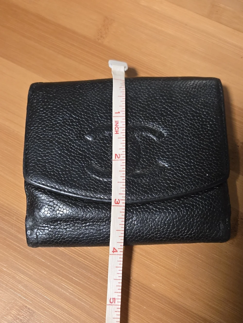 CHANEL BLACK CAVIAR LEATHER BIFOLD WALLET - Picture 15 of 16